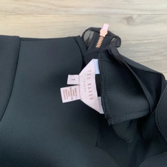 Ted Baker London Mesh Paneled Scallop Dress - Picture 8 of 9